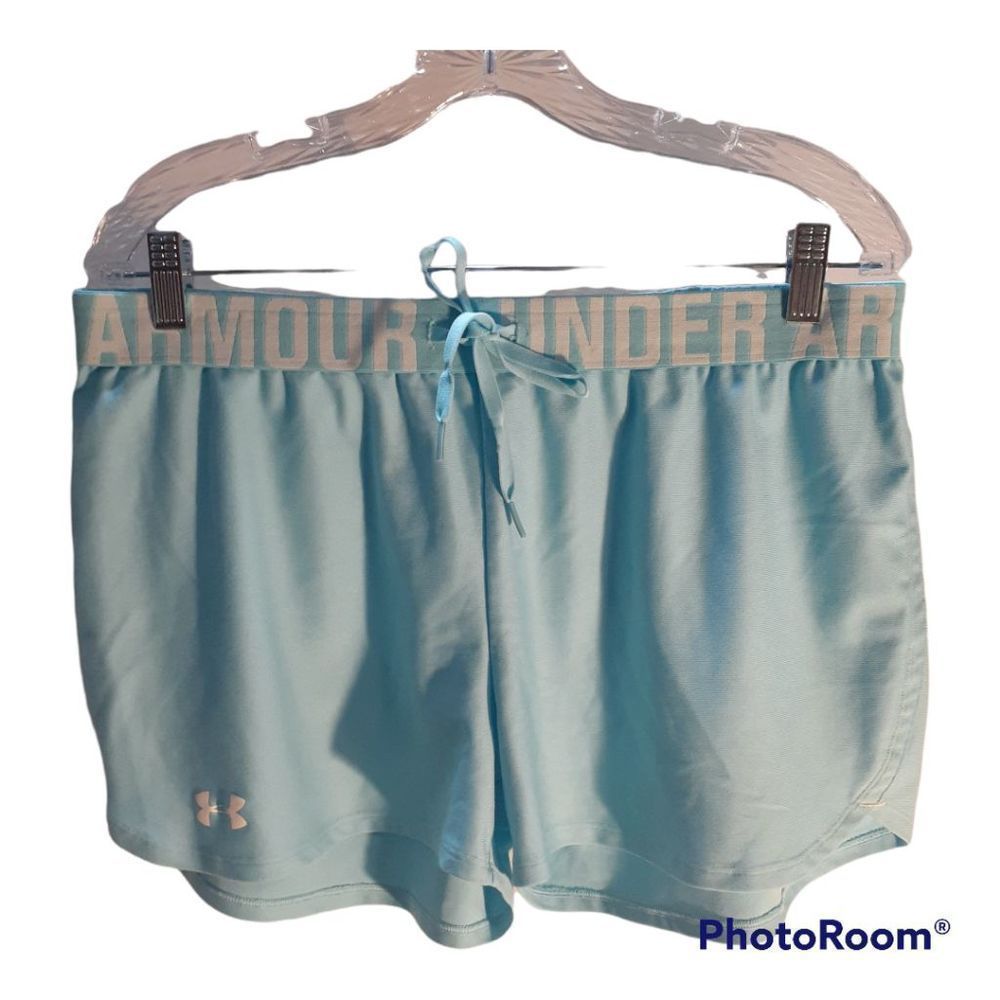 🎀 Under Armour Shorts Light Blue Heatgear Size Large, 12